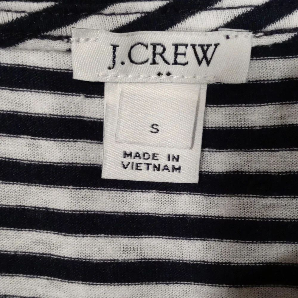 🖤J. Crew🖤 - Black/White Stripe S/S Tie Back Top